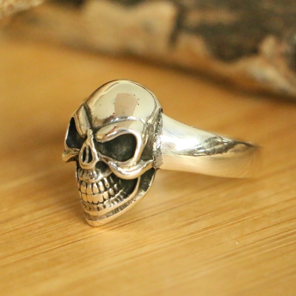 High Quality 925 Sterling Silver Skull Men's Rings - Picture 6 of 8